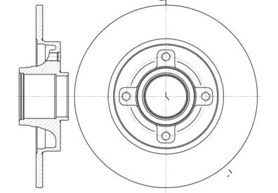 Задний тормозной диск на Citroen C4 Picasso  Remsa 61014.00.