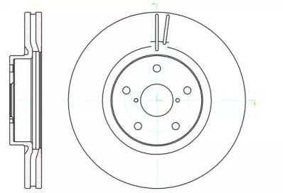 Вентильований передній гальмівний диск на Субару Трайбека  Remsa 61041.10.