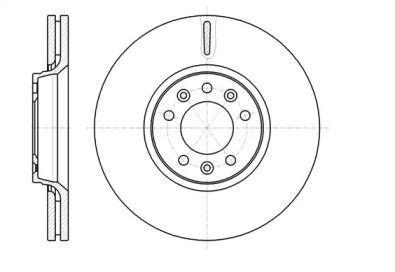 Вентилируемый передний тормозной диск на Пежо Експерт  Remsa 61054.10.