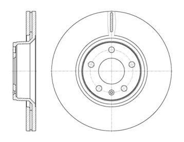 Вентилируемый передний тормозной диск Remsa 61101.10.
