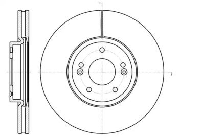 Вентилируемый передний тормозной диск на Хюндай Санта Фе 2 Remsa 61102.10.