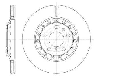 Вентилируемый задний тормозной диск на Фольксваген Фаетон  Remsa 61155.10.