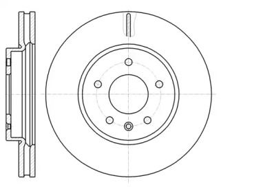 Вентилируемый передний тормозной диск на Опель Антара  Remsa 61183.10.