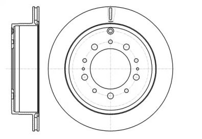 Вентилируемый задний тормозной диск Remsa 61257.10.