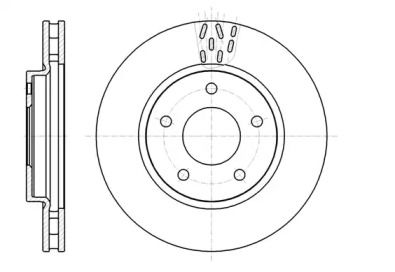 Вентильований передній гальмівний диск на Додж Калібер  Remsa 61291.10.