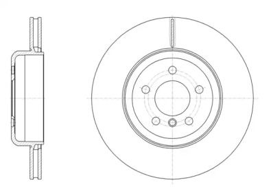Вентилируемый задний тормозной диск на BMW 6  Remsa 61551.10.