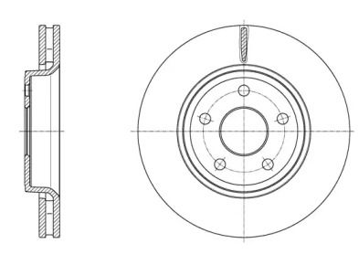 Вентилируемый задний тормозной диск на Сузуки Витара  Remsa 61668.10.