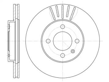 Вентилируемый передний тормозной диск на Фольксваген Джетта  Remsa 6175.10.