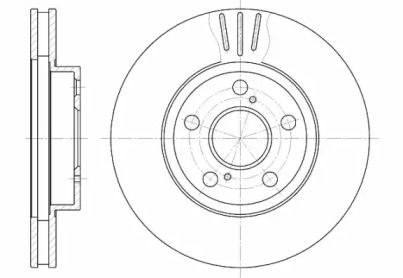 Вентилируемый передний тормозной диск на Тайота Карина  Remsa 6540.10.