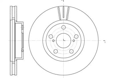Вентилируемый передний тормозной диск на Тайота Авенсис  Remsa 6577.10.