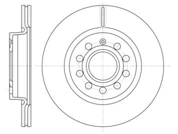 Вентилируемый передний тормозной диск на Шкода Октавия А5  Remsa 6647.10.