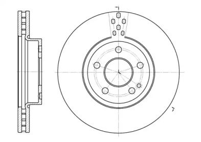 Вентилируемый передний тормозной диск на Мерседес В Класс  Remsa 6679.10.