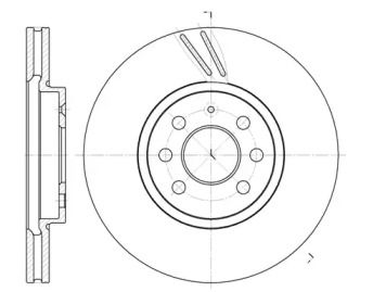 Вентилируемый передний тормозной диск на Опель Астра H Remsa 6684.10.