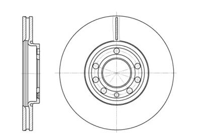 Вентильований передній гальмівний диск на Фіат Крома  Remsa 6689.10.