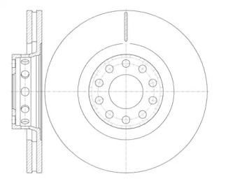 Вентилируемый передний тормозной диск на Фольксваген Фаетон  Remsa 6781.10.