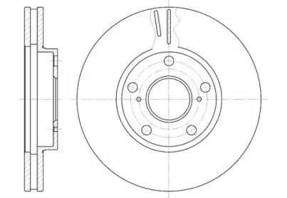 Вентилируемый передний тормозной диск на Тайота Превиа  Remsa 6842.10.