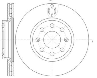 Вентилируемый передний тормозной диск на Фиат Гранде пунто  Remsa 6981.10.
