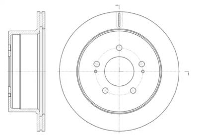 Вентилируемый задний тормозной диск на Хюндай Н1  Remsa 61398.10.