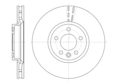 Вентилируемый передний тормозной диск на Фольксваген Траспортер Т5 Remsa 61420.10.