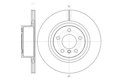 Вентилируемый задний тормозной диск на БМВ Х3  Remsa 61455.10.