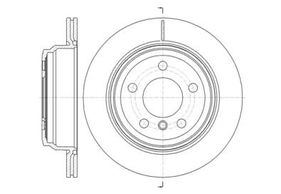 Вентилируемый задний тормозной диск на БМВ 4  Remsa 61453.10.
