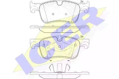 Гальмівні колодки Icer 182158.