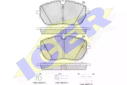 Тормозные колодки Icer 182227.
