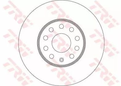 Вентилируемый тормозной диск на Шкода Октавия А5  TRW DF4295.