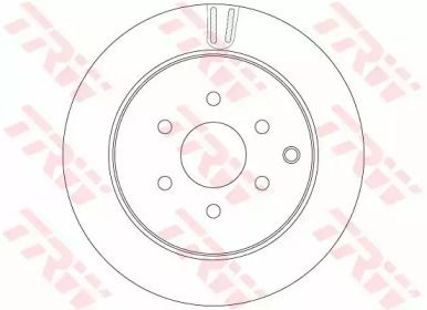 Вентилируемый тормозной диск на Ниссан Патфайндер  TRW DF6289.