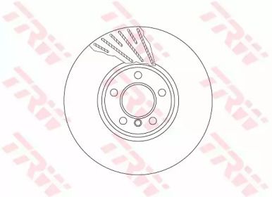Вентильований гальмівний диск на BMW 6  TRW DF6612S.