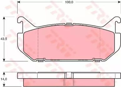 Гальмівні колодки на Ford Probe  TRW GDB1140.