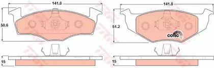 Гальмівні колодки на Volkswagen Polo  TRW GDB1306.