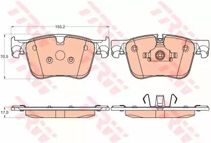 Тормозные колодки на Пежо 308  TRW GDB2035.