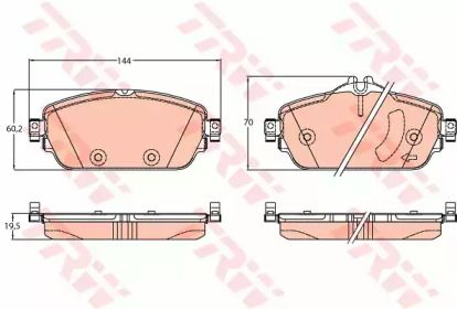 Тормозные колодки на Opel Corsa  TRW GDB2093.