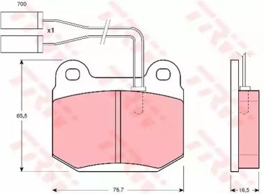 Тормозные колодки на Alfa Romeo 75  TRW GDB364.