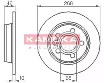 Тормозной диск на Ford Galaxy  Kamoka 1031694.