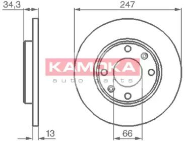Тормозной диск Kamoka 1031990.