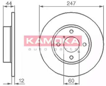 Передній гальмівний диск Kamoka 1032296.