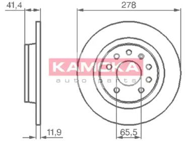 Задній гальмівний диск Kamoka 1032576.