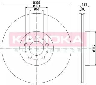 Вентилируемый тормозной диск на Вольво ХС90  Kamoka 1032742.