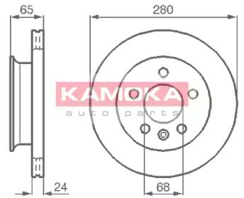 Вентилируемый тормозной диск Kamoka 103854.