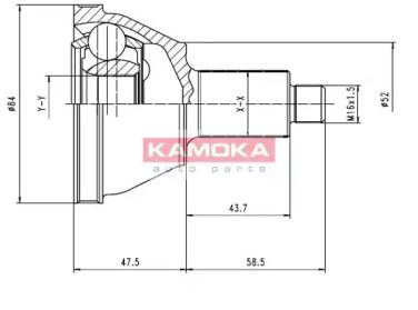 Зовнішній ШРУС на Skoda Fabia 2 Kamoka 7084.