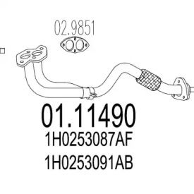 Приемная труба глушителя на Volkswagen Vento  MTS 01.11490.
