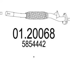Приймальна труба глушника на Opel Combo  MTS 01.20068.