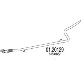 Приемная труба глушителя на Fiat Doblo  MTS 01.20129.