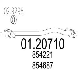 Приемная труба глушителя на Opel Kadett  MTS 01.20710.