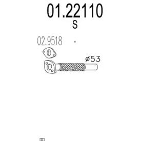 Приймальна труба глушника на Фіат Стіло  MTS 01.22110.
