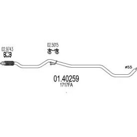 Приемная труба глушителя MTS 01.40259.