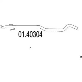 Приемная труба глушителя на Opel Meriva  MTS 01.40304.