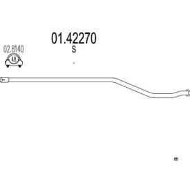 Приемная труба глушителя на Peugeot 206  MTS 01.42270.